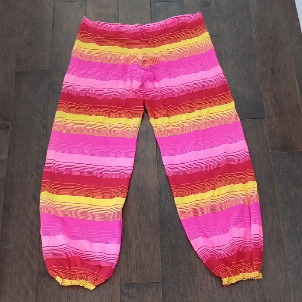 % Colourful Sheer Mesh Coverup Beach Swim Pants